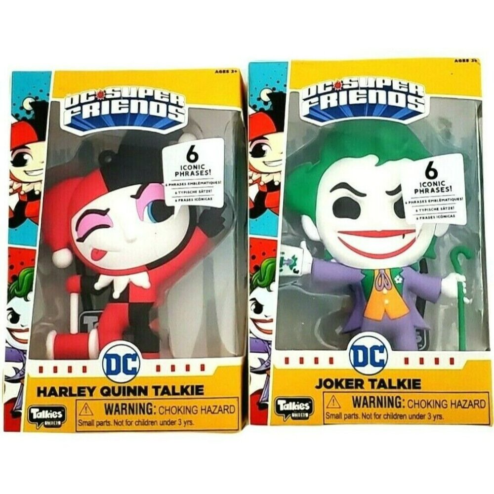 2 New Joker Talkie #7 & Harley Quinn #8 Super Friends Comic Iconic Phrases Clip